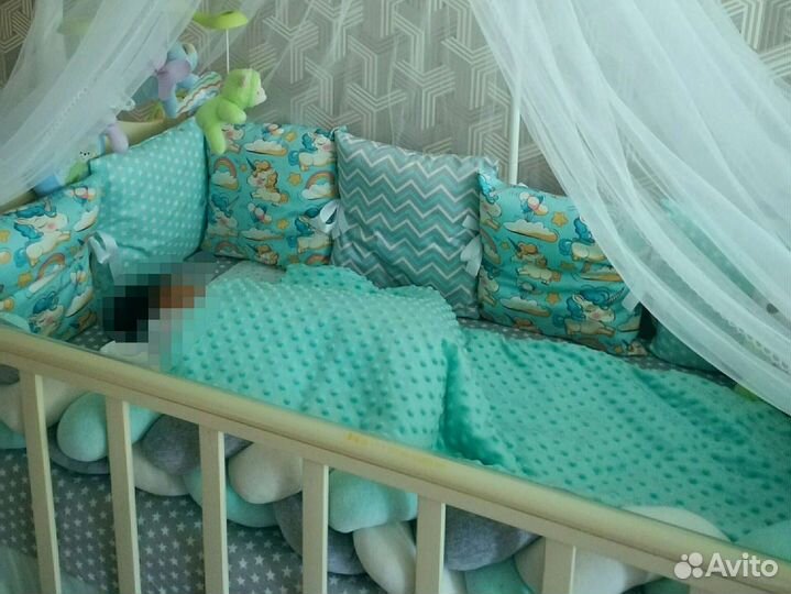 Комплект детского постельного белья с бортиками