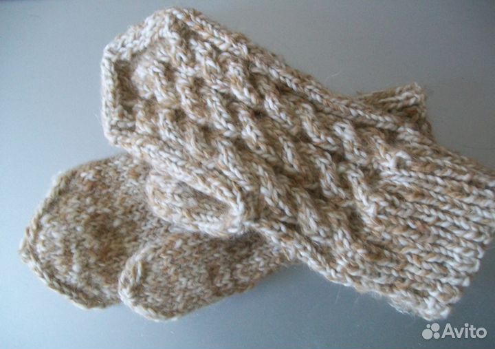 Варежки из собачьей шерсти, теплые, новые