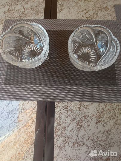 Хрустальные вазочки под варенье