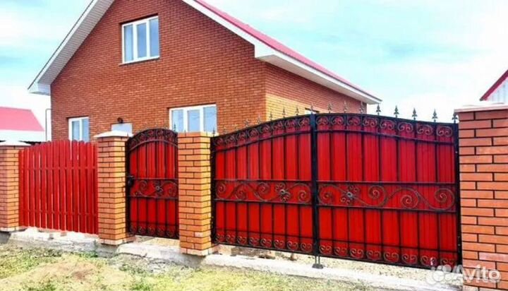 Кованные ворота и калитка