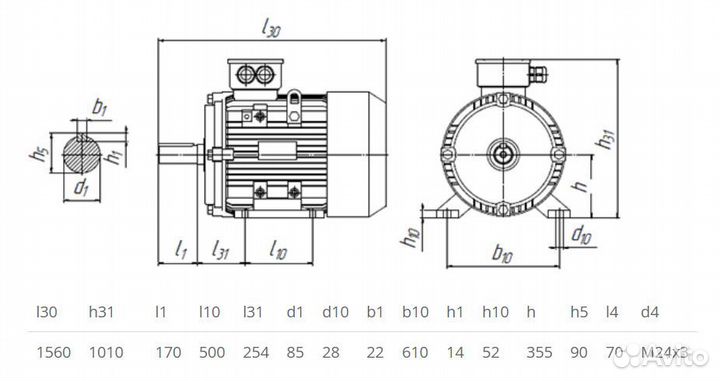 Электродвигатель 5аи 355 SMC2 (355кВт / 3000об)