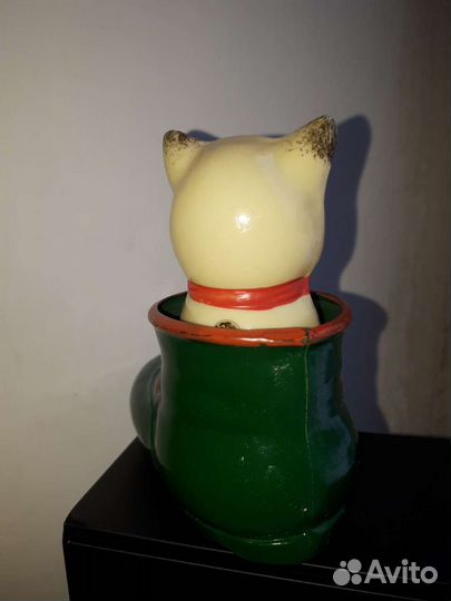 Игрушка СССР целулоид Котик в ботинке