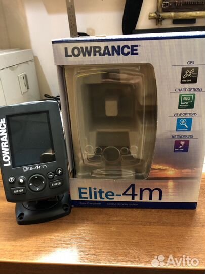 Картплотер lowrance elite-4M.Новый