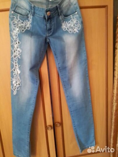 Брюки джинсовые на девушку