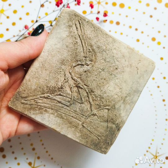 Панно гипсовое окаменелость динозавра