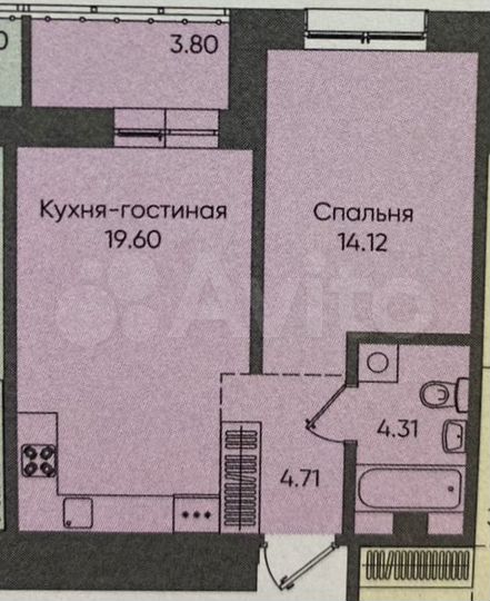 2-к. квартира, 46,5 м², 10/16 эт.