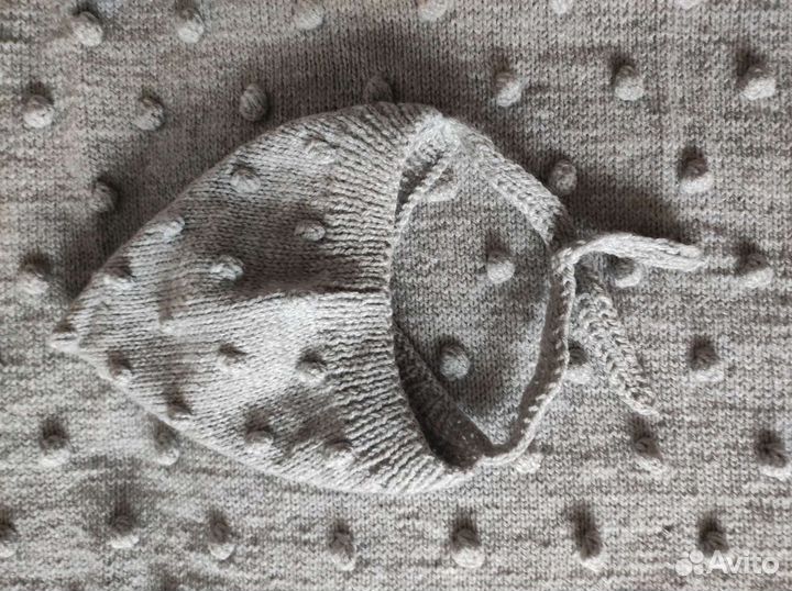 Плед детский вязаный комплект ручная работа