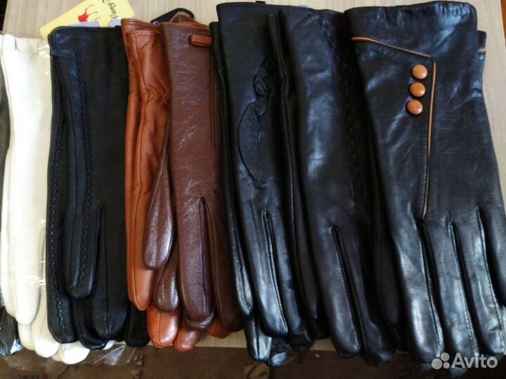Перчатки кожаные женские