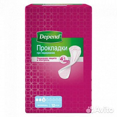 Kimberly-Clark Депенд прокладки при недержание жен