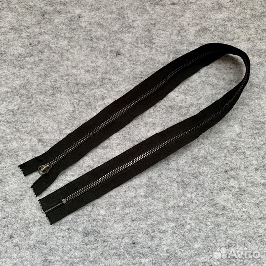 Молния металлическая riri черная 60 см