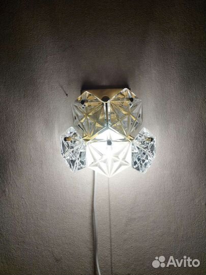 Хрустальное бра Искра СССР