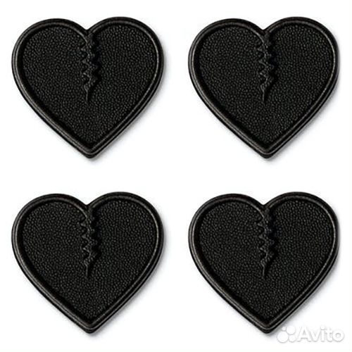 Наклейка на сноуборд crab grab mini heart black&n