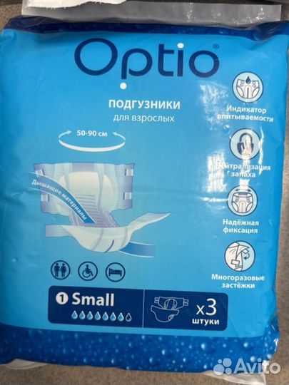 Подгузники трусики для взрослых optio M, S