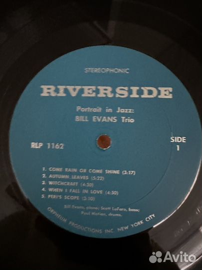 Bill Evans Trio – Portrait In Jazz, Riverside, NM