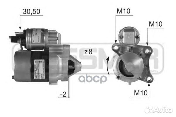 Стартер renault logan, meganne II 1.4/1.6