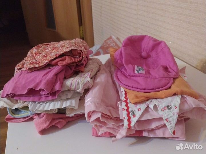 Детские летние вещи пакетом на девочку от 6-18 м