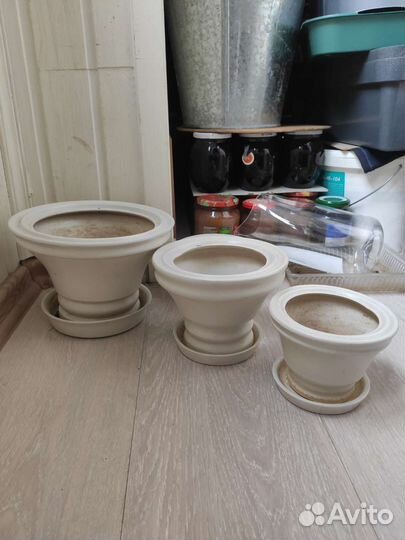 Горшки цветочные каскад из 3х шт