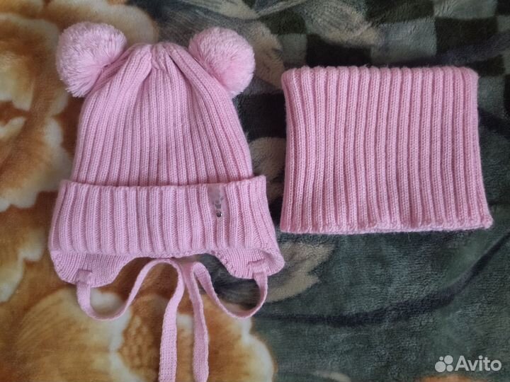 Шапка и снуд для девочки