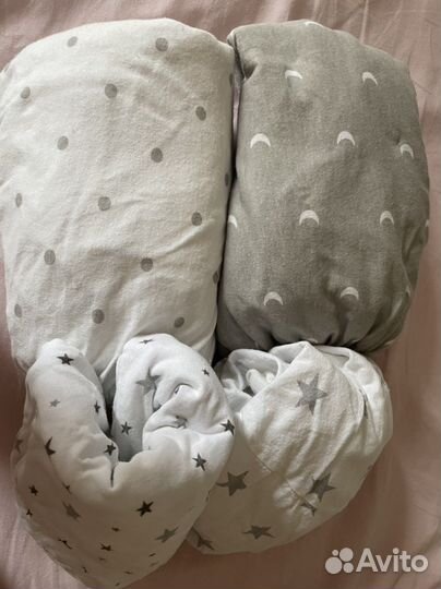 Простынь на резинке в детскую кровать круглая