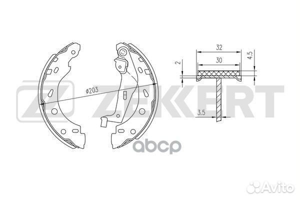 Колодки торм. бараб. задн. SMART Cabrio (450) 0