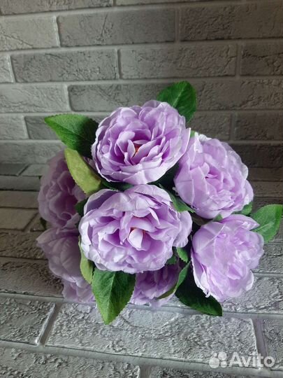 Пионы искуственные цветы в букете