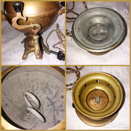 Самовар электрический латунь 3л