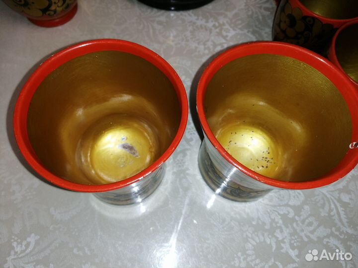 Деревянные стаканы Хохлома