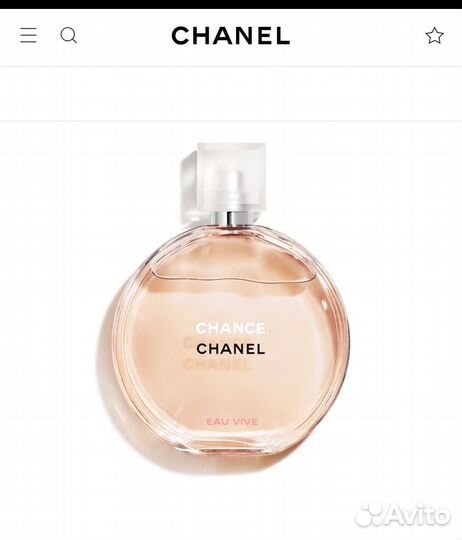 Туалетная вода chanel chance EAU vive