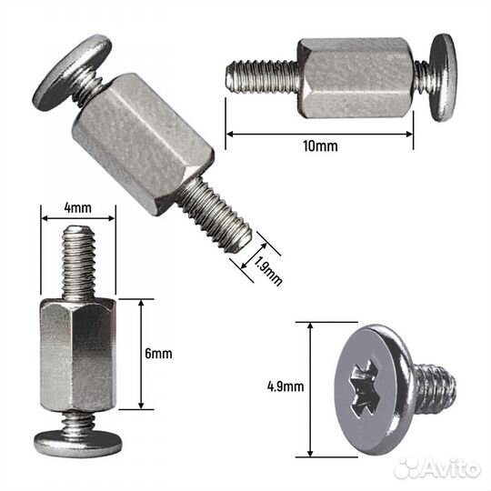Стойка и винт крепления M.2 SSD накопителей для MS