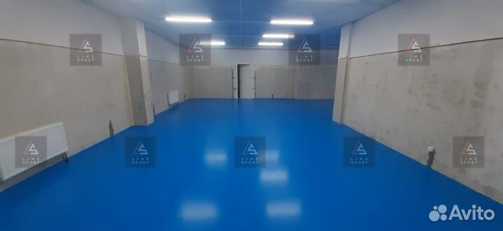 Борцовский ковер 12х12 одноцветный люверсы