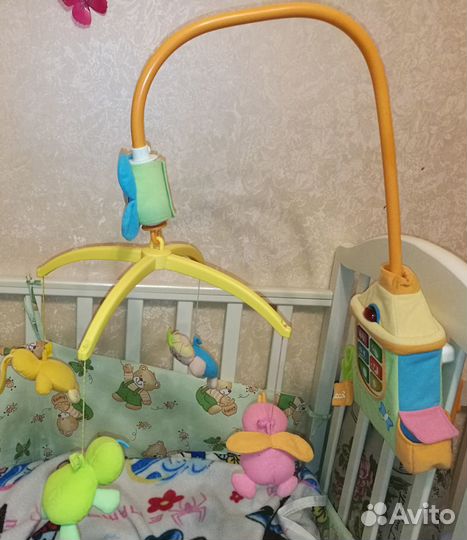 Мобиль Chicco+пакет погремушек+ванночка