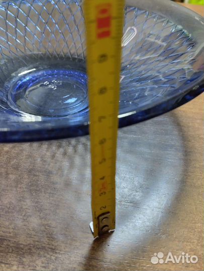 Ваза для фруктов цветной хрусталь