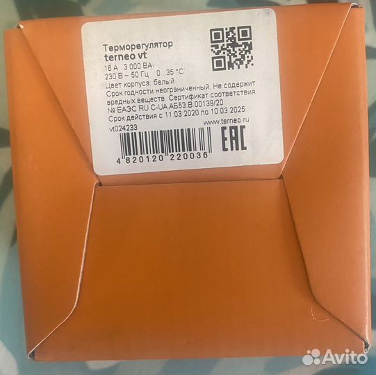 Терморегулятор Terneo vt