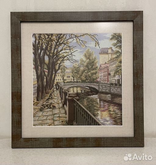 Картина вышитая крестиком ручная работа