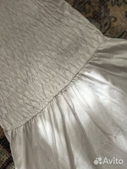 Платье трикотажное белое Mango