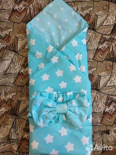 Конверт - одеяло на выписку с бантом