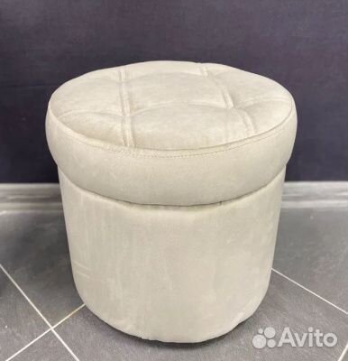 Пуфик Ил мягкий, evita 20 серо-бежевый