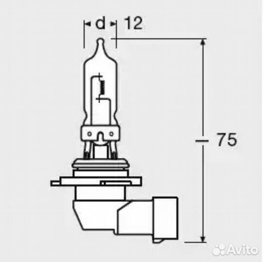 Osram 9005-01B Лампа HB3 12V 60W P20d original lin