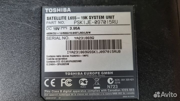 Toshiba L655