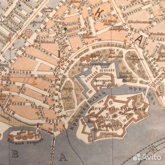 Дореволюционный план С. Петербурга