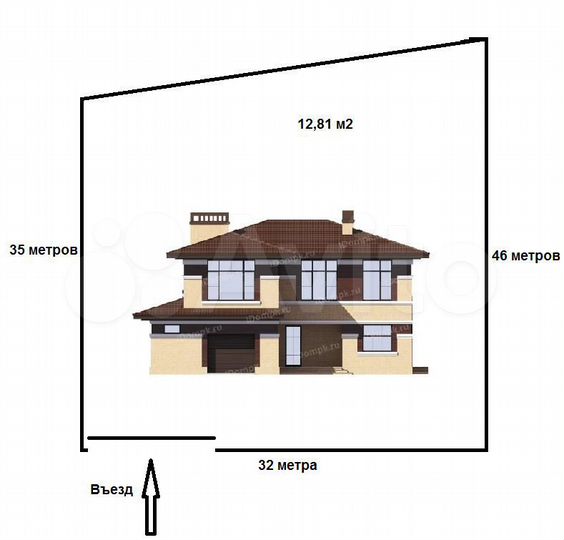 Дом 290 м² на участке 12,8 сот.