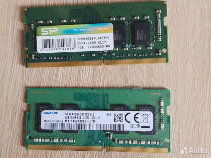 Оперативная память для ноутбука ddr4 4gb