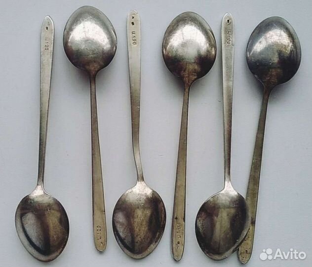 Чайные ложки мельхиор СССР винтаж