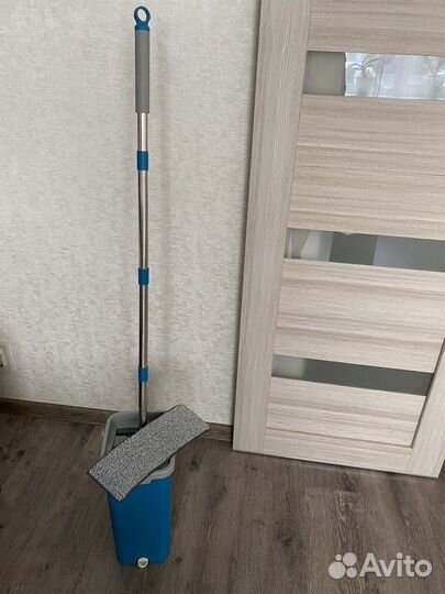 Ведро для мытья пола + швабра