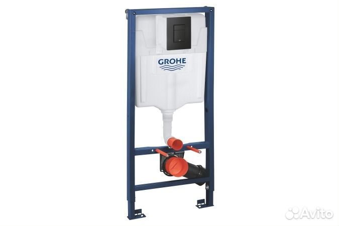 Инсталляция grohe с чёрной клавишей