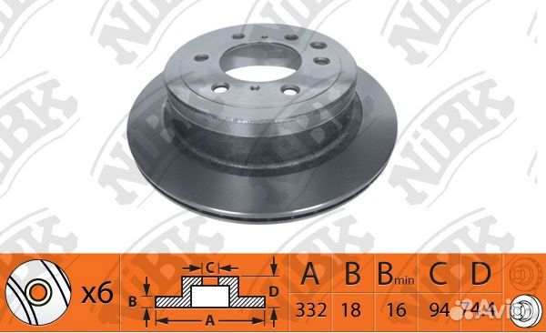 Диск тормозной NiBK RN1401 RN1401 NiBK
