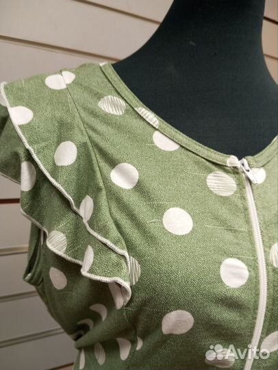 Халат женский большие размеры в горох