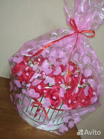 Букет из мыльных роз