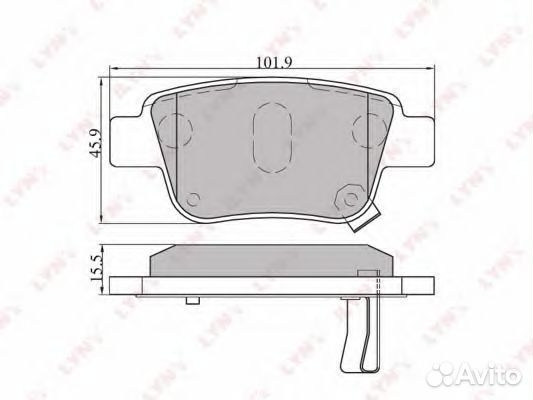 Комплект тормозных колодок BD7539 lynxauto