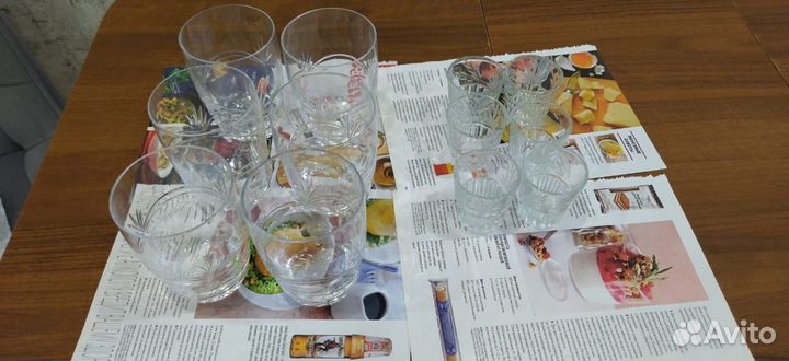 Стаканы и рюмки набором